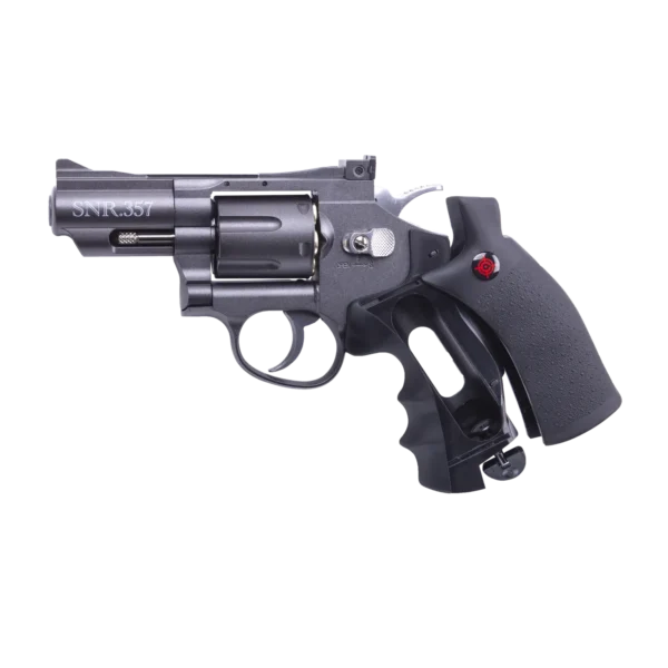 Crosman Revolver with open CO2 compartment view