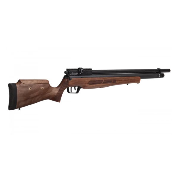 Benjamin Marauder Regulated Wood Stock right angled view PCP rifle