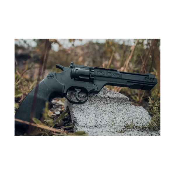 Crosman Vigilante Revolver Air Pistol Pellet / BB lifestyle picture in the woods