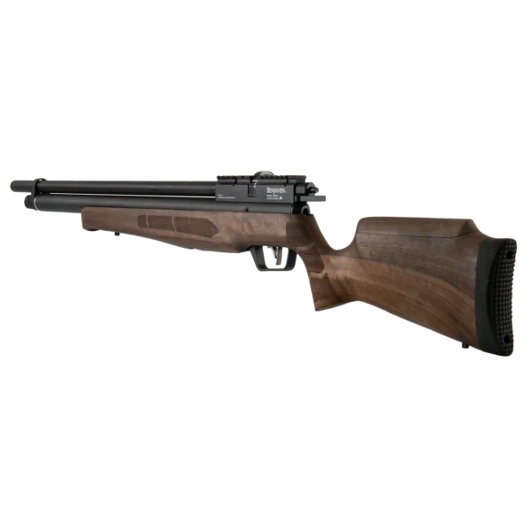 Bejamin Marauder Semi-Auto PCP Powered, Multi-Shot Semi-Automatic, .22 Cal. Air Rifle, Wood Stock, angled left view