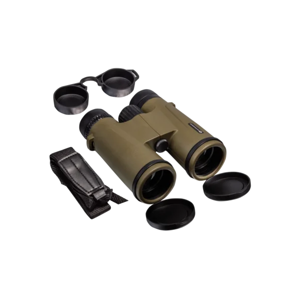 10x42 Roof Prism Binoculars with lens covers and sling